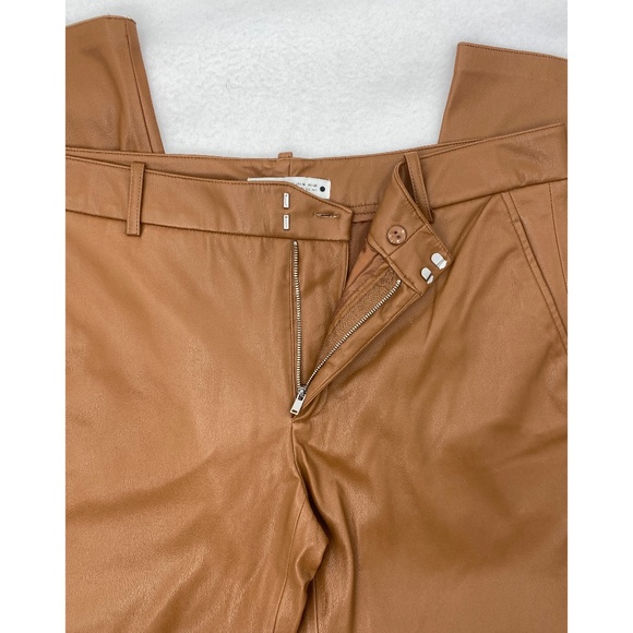 Zara Soft Faux Leather Straight Leg Pants - Picture 4 of 8